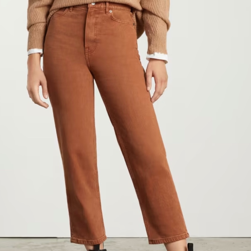 Everlane’s way high Jean in rust. 25R - like new!